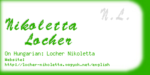 nikoletta locher business card